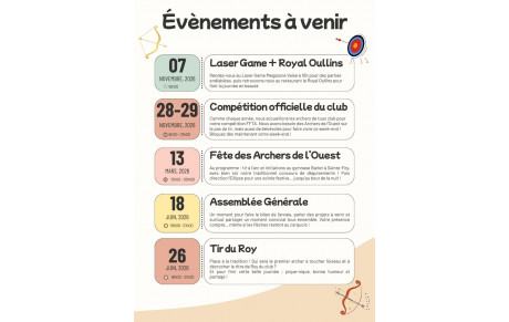 Vie du club - évènements à venir